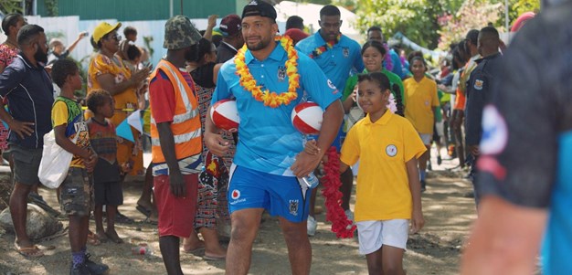 Fiji squad swamped at community visit