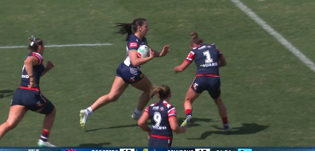 Bremner stops a charging Lily Peacock