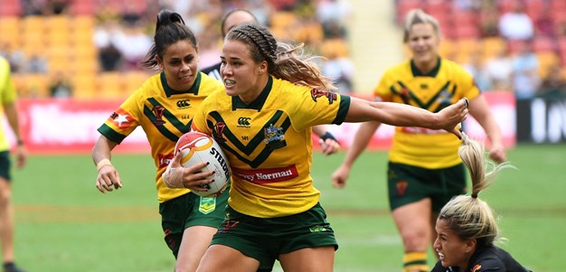 Celebrating 15 Jillaroos games for Isabelle Kelly