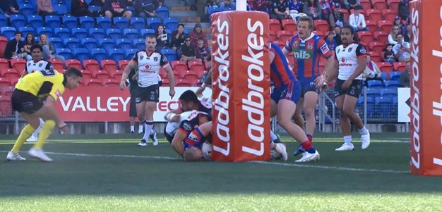 Rd 22: Knights v Warriors - Try 10th minute - Mitchell Barnett