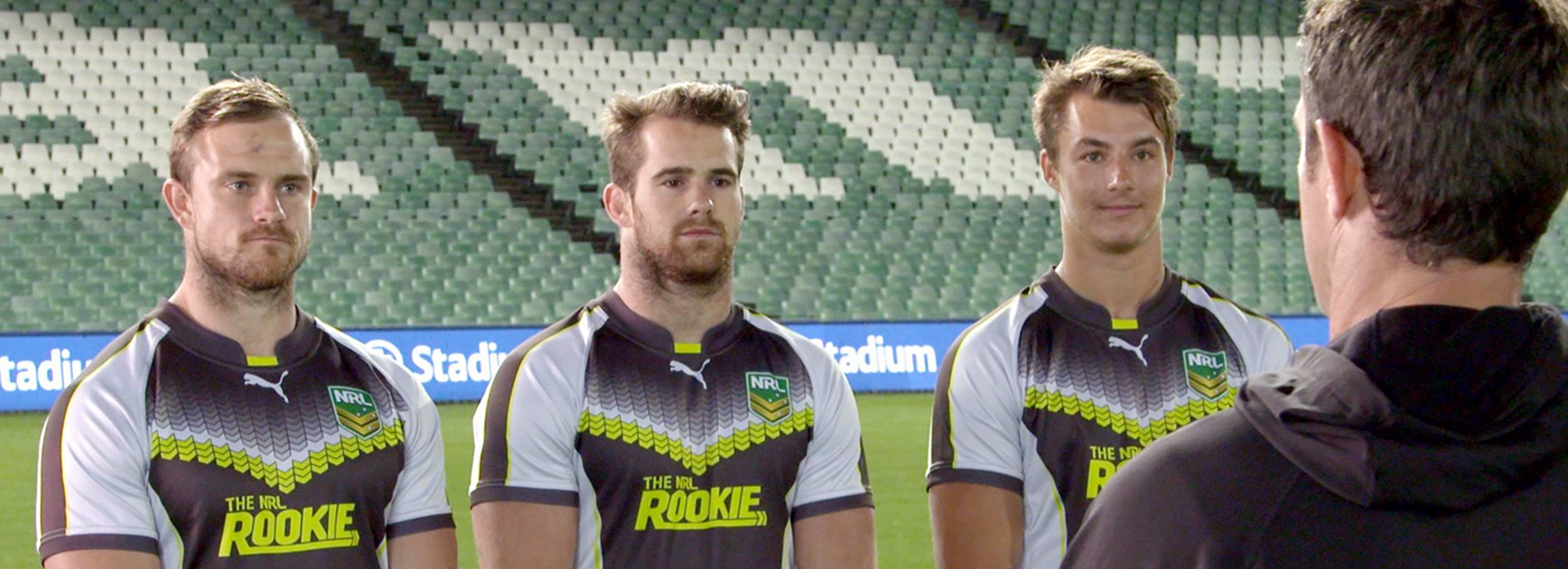 The final three NRL Rookies - Chris Hyde, Lou Goodwin and Jordan Martin.