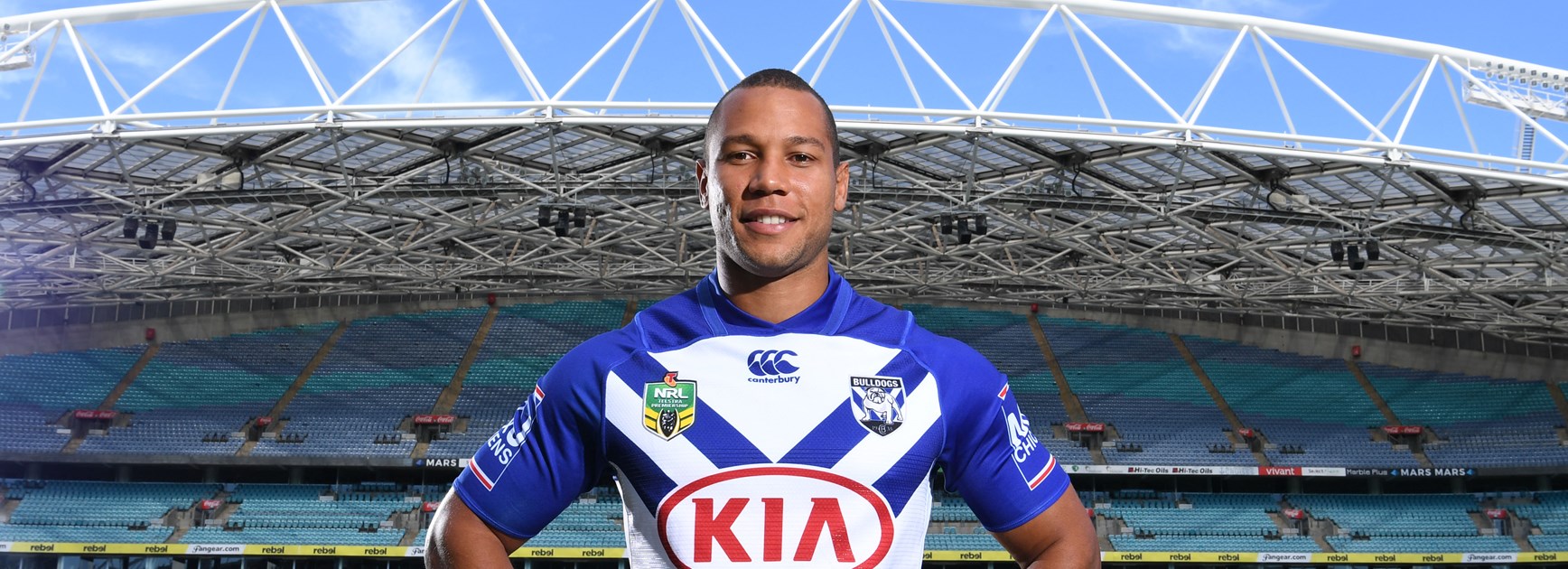 Bulldogs fullback Moses Mbye.