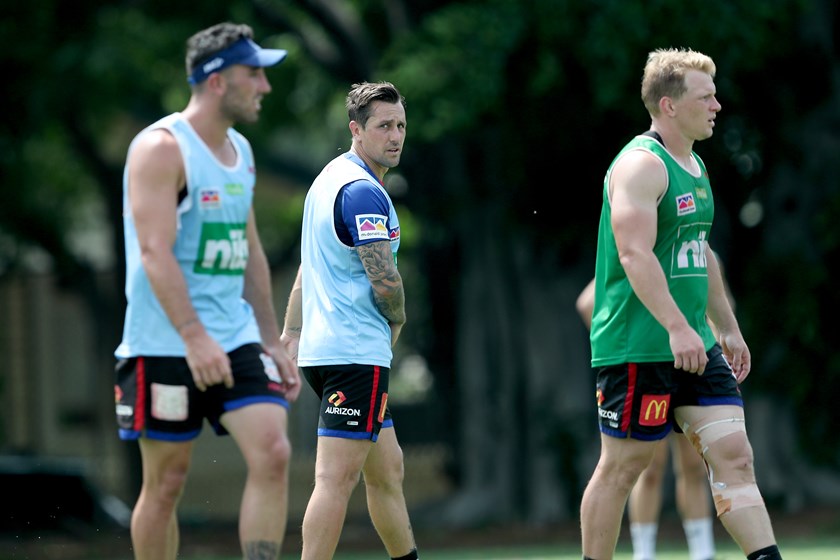 Mitchell Pearce at Newcastle Knights pre-season training.