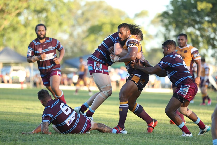 Salesi Funaki in action for the Broncos.