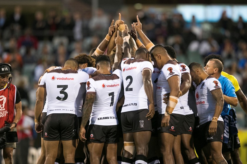 Fiji players at the 2017 Rugby League World Cup.