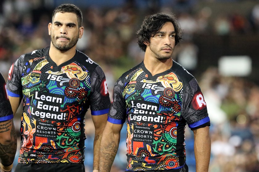 Greg Inglis and Johnathan Thurston at the All Stars game.