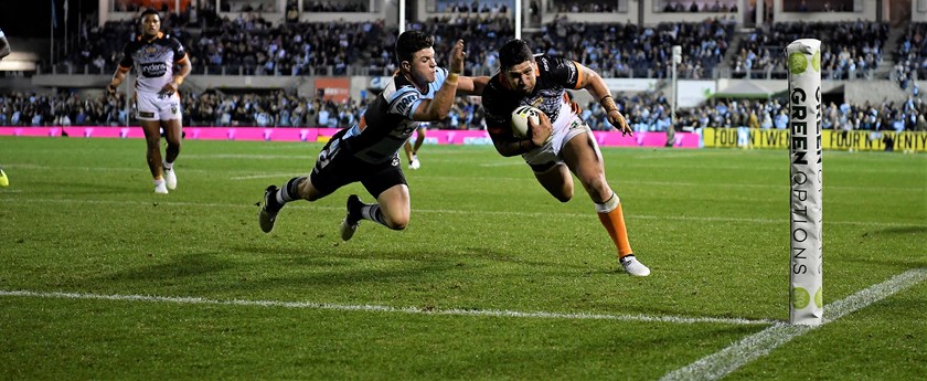 Wests Tigers speedster Malakai Watene-Zelezniak.