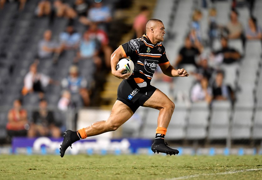 Wests Tigers fullback Tuimoala Lolohea. 