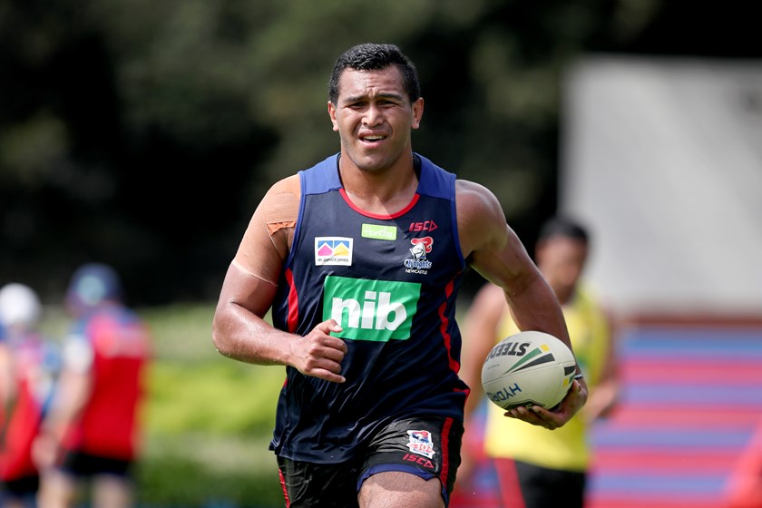 Knights prop Daniel Saifiti.