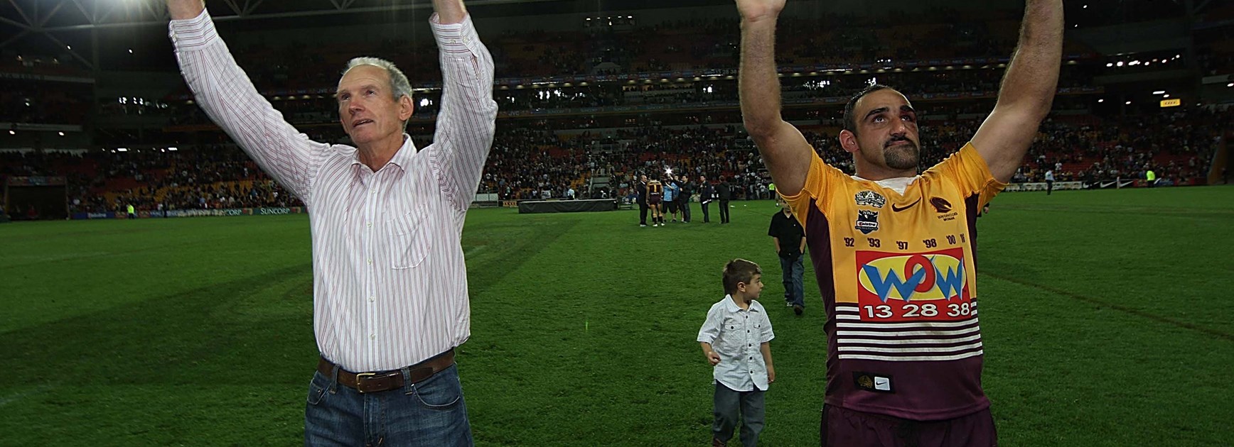 Wayne Bennett and Tonie Carroll in 2008.