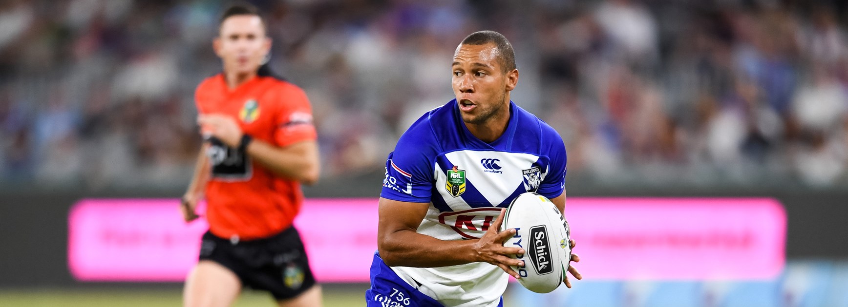 Bulldogs fullback Moses Mbye.