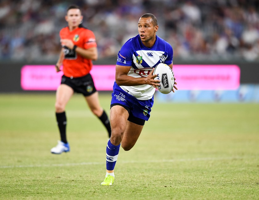 Bulldogs fullback Moses Mbye.