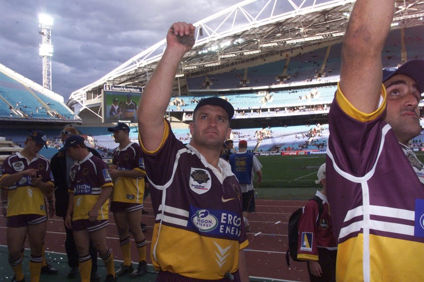 Shane Webcke after the 2000 grand final.