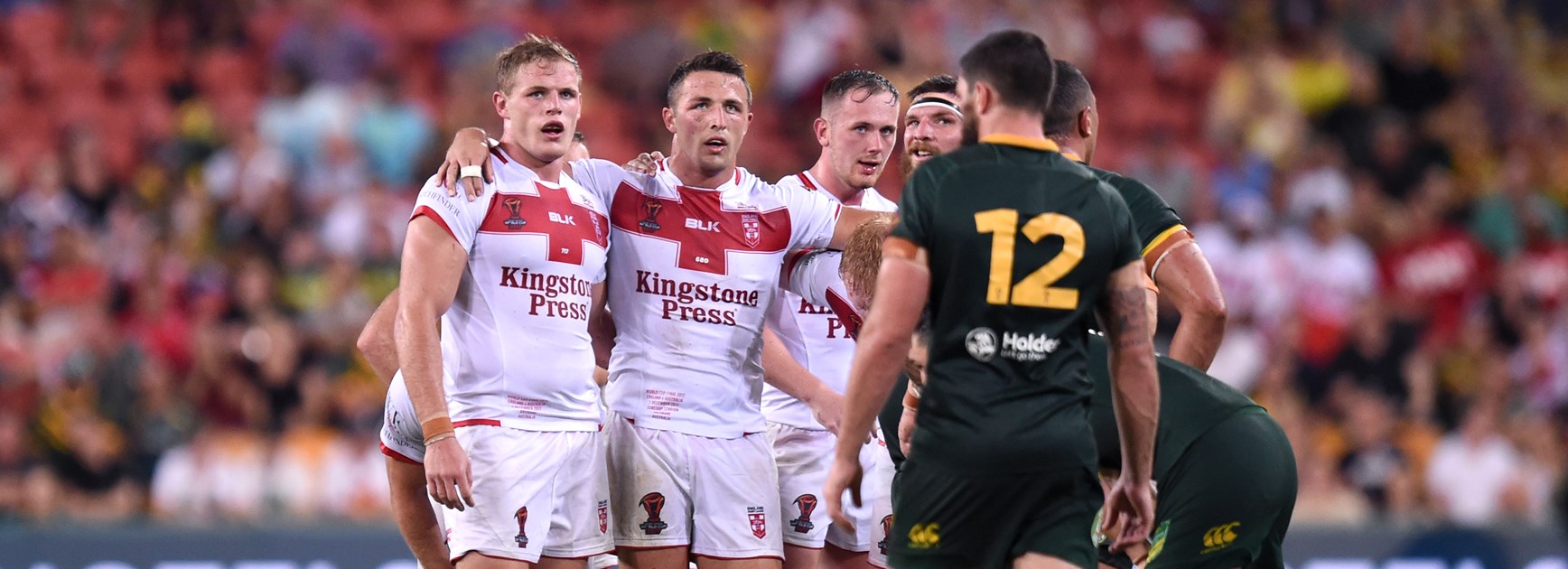 Burgess brothers Tom and Sam playing for England in 2017 WC final.