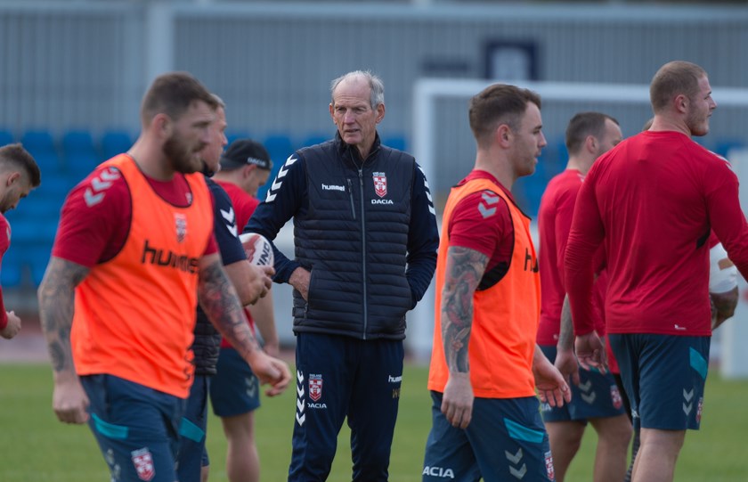 Wayne Bennett at England training last November.