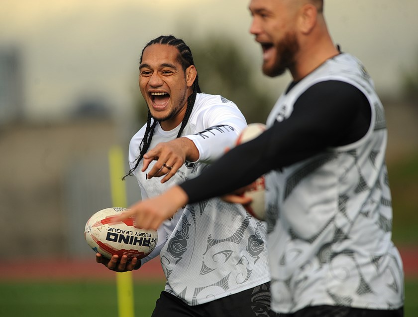 Kiwis forwards Martin Taupau and Jared Waerea-Hargreaves.