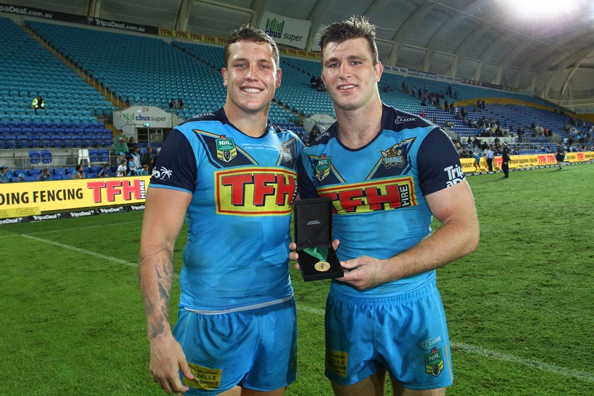 Titans and Maroons duo Jarrod Wallace and Jai Arrow.