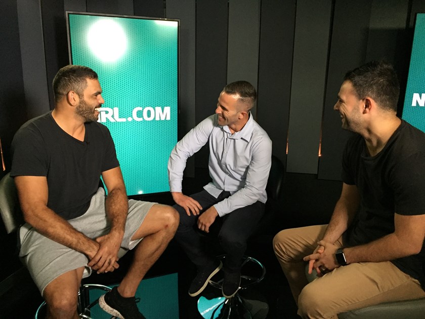 Greg Inglis with pan66.com's Steve Turner and Michael Chammas.