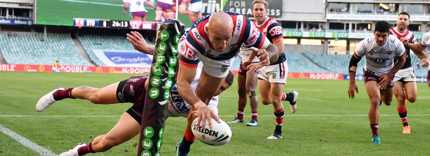 Roosters winger Blake Ferguson.