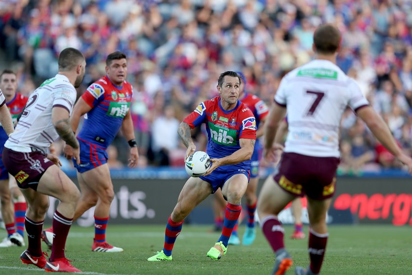 Knights halfback Mitchell Pearce.