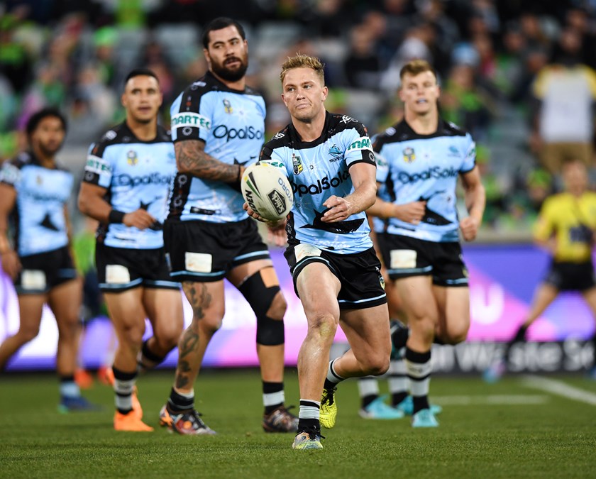 Sharks five-eighth Matt Moylan.