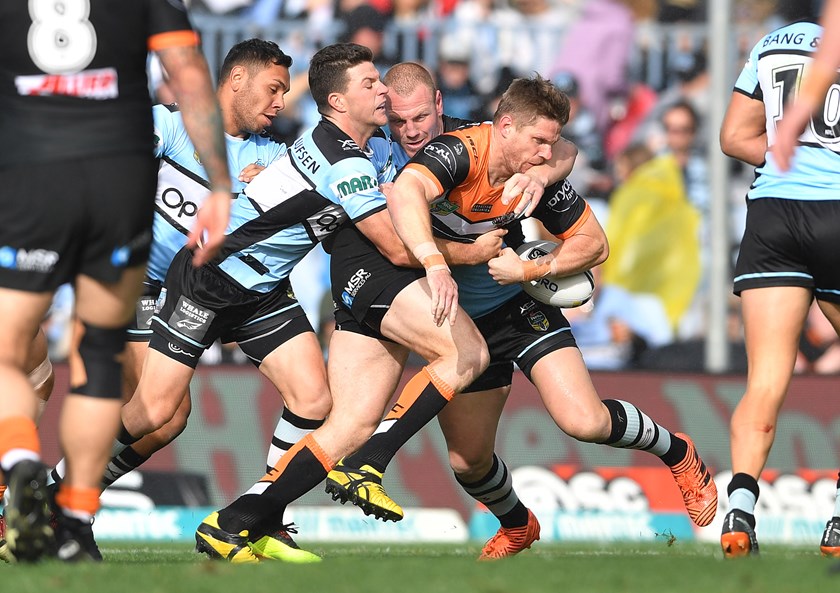 Wests Tigers back-rower Chris Lawrence.