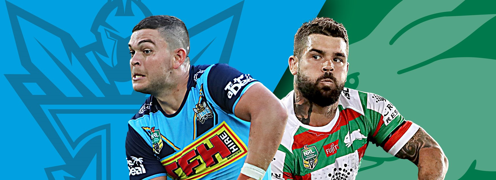 Titans v Rabbitohs: Cook, Crichton, Inglis and Gagai all out