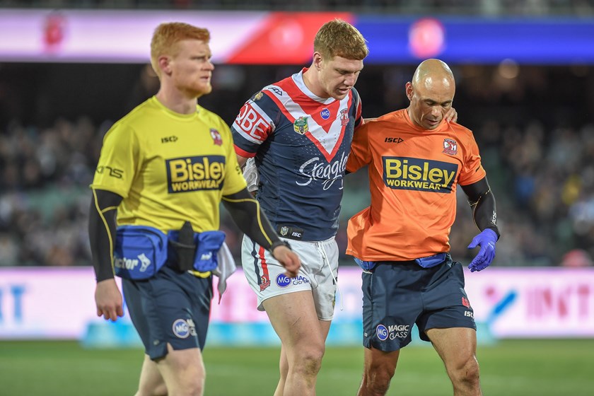 Roosters prop Dylan Napa.