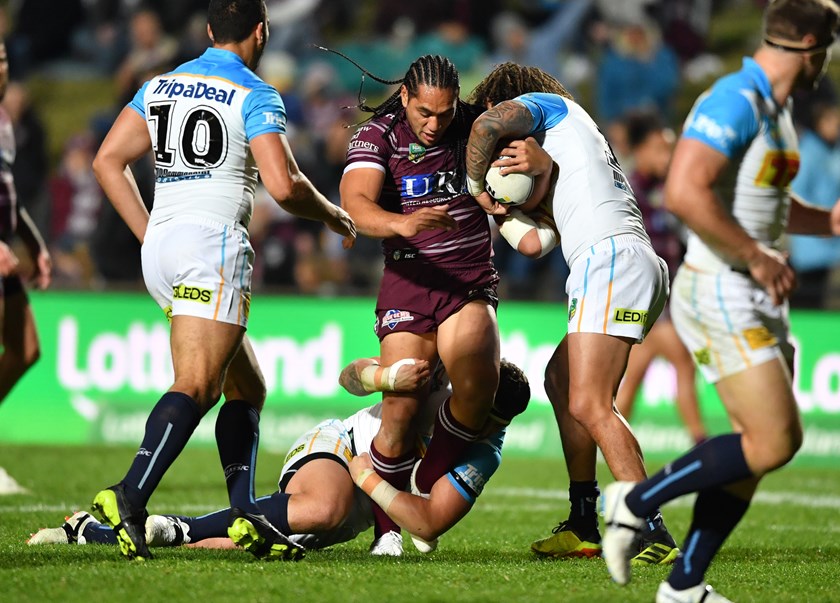 Manly prop Martin Taupau.