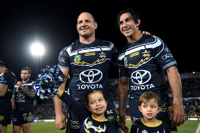 Cowboys co-captains Matt Scott and Johnathan Thurston.