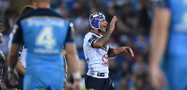 Thurston farewells NRL in style as Cowboys storm home