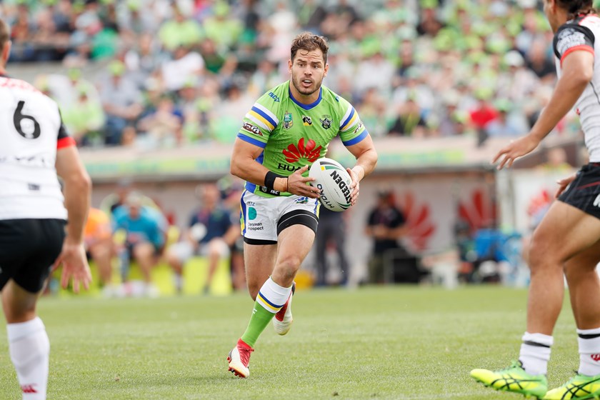 Raiders five-eighth Aidan Sezer.