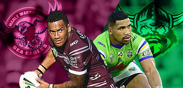 Sea Eagles v Raiders: Wright on wing, Austin dropped