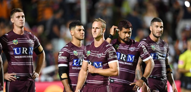 Manly players booed by own fans during Wests Tigers loss