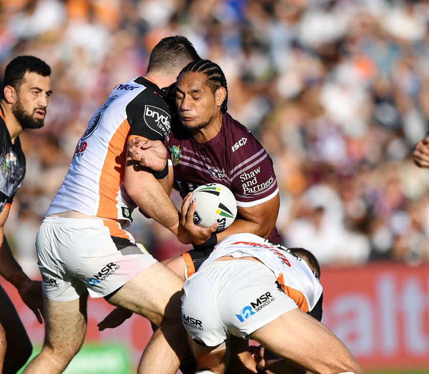 Manly prop Martin Taupau.