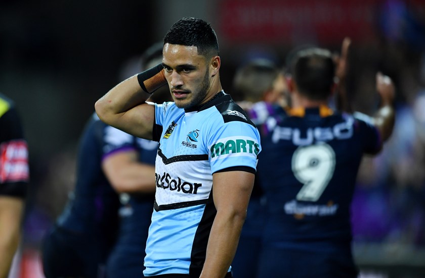 Sharks fullback Valentine Holmes.