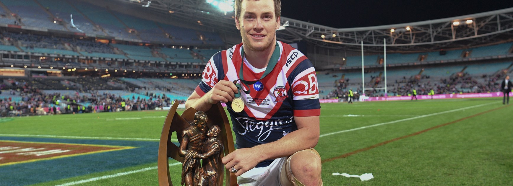 Roosters Clive Churchill Medal winner Luke Keary.