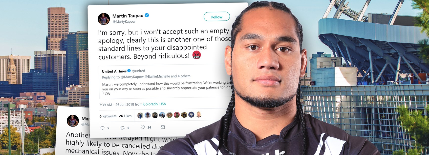 Angry Taupau faces another night stranded in USA