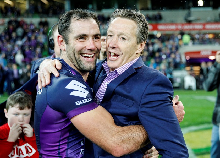 Storm captain Cameron Smith and coach Craig Bellamy.