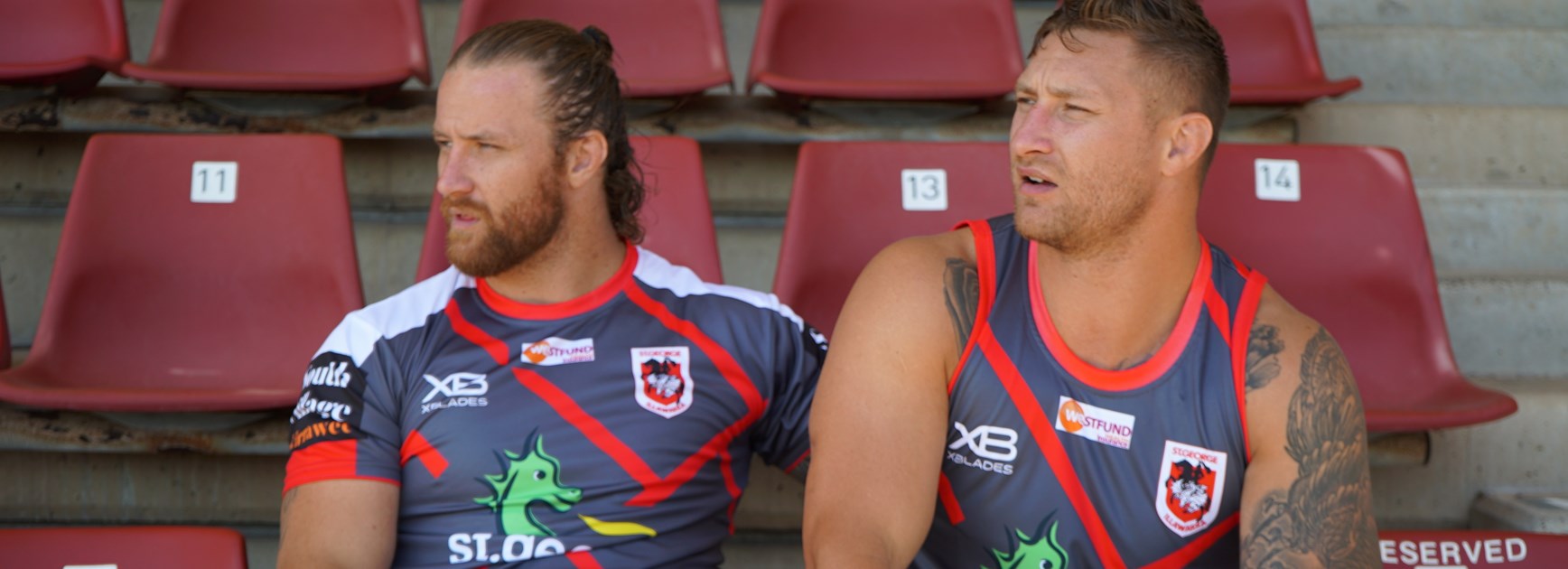 Dragons forwards, and brothers, Korbin and Tariq Sims.