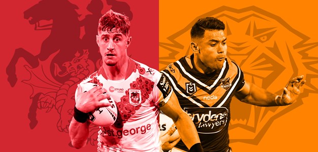 Dragons v Wests Tigers: Hunt returns; Reynolds back to bench