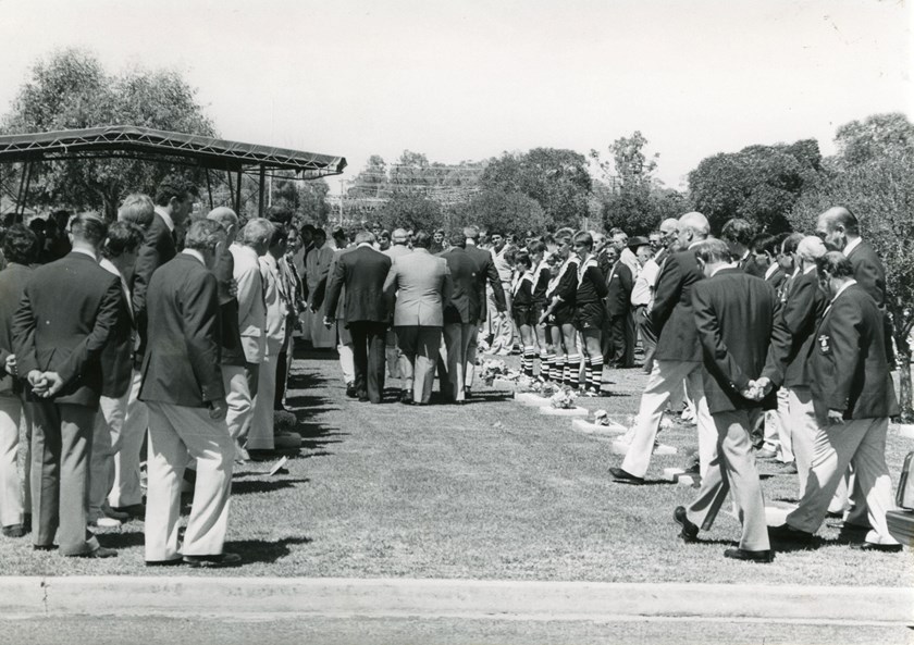 A scene from John Donnelly's funeral.