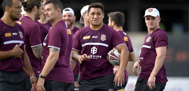 Sprays from Sticky and Kevvie have Papalii pumped for Maroons