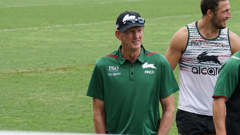 Wayne Bennett at Rabbitohs training.