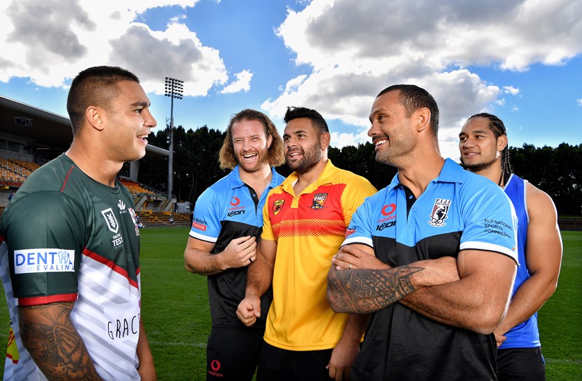 Michael Lichaa, Korbin Sims, Rhyse Martin, Jayson Bukuya and Martin Taupau.