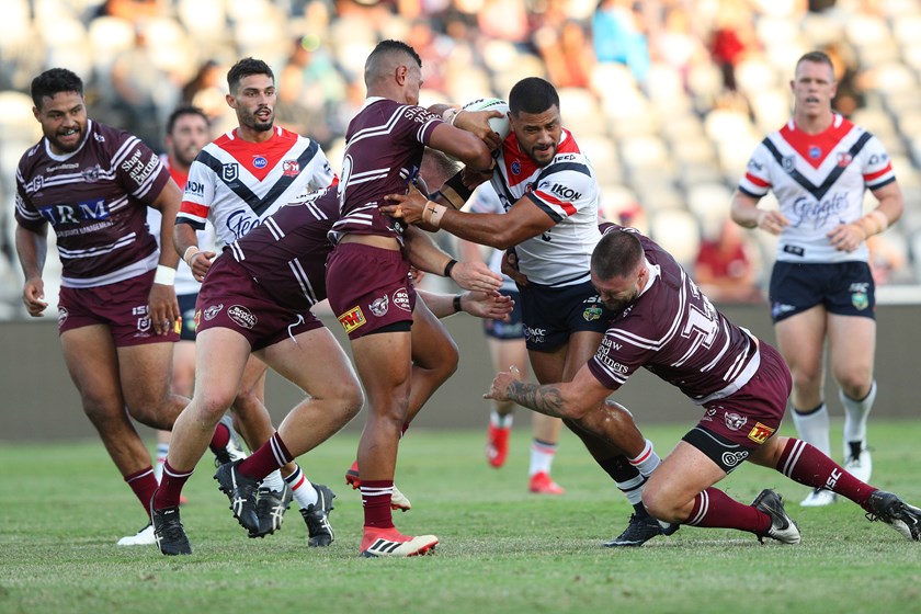 Roosters prop Poasa Faamausili.