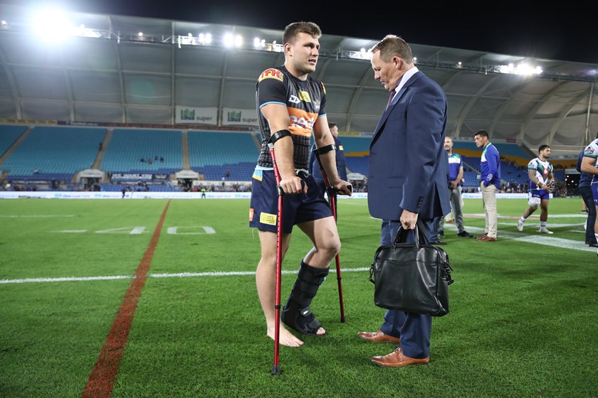 Maroons coach Kevin Walters talks to Jai Arrow.