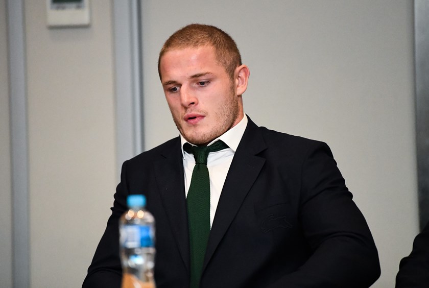 George Burgess at the NRL judiciary on Tuesday.