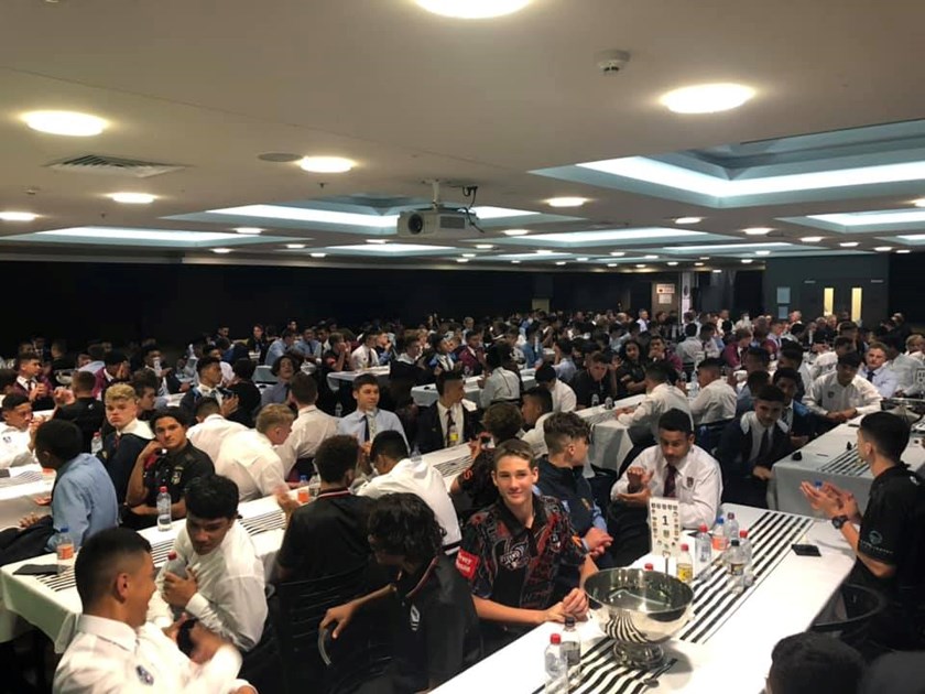 Players gather for the official dinner at the Under 15s Championships.