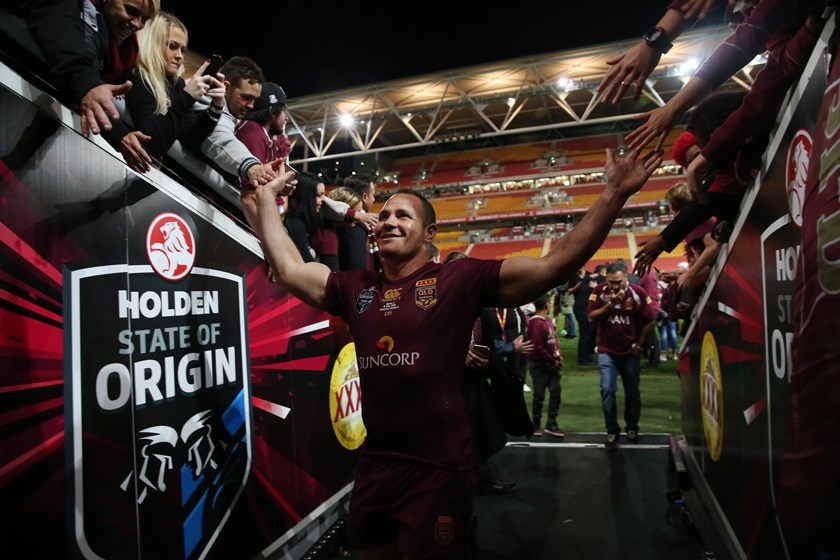 Matt Scott greets Maroons fans in 2015.